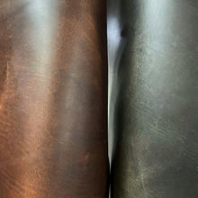 Load image into Gallery viewer, Shanghai Buffalo Side Leather Wax Pull Up in Brown and Grey
