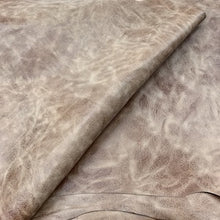 Load image into Gallery viewer, This two-tone, pull up effect Goat nubuck has a subtle crackled effect to the grain and is perfect for use in small leather goods, footwear and any other leather crafts.