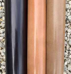 smooth, aniline glazed kid leather.