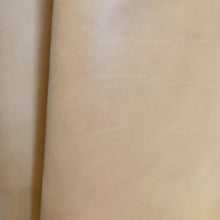 Load image into Gallery viewer, This Natural, Calf Lining leather has an extremely high veg content giving the leather an excellent, crusp cut edge. This leather has a semi-firm handle, yet supple hand feel .
