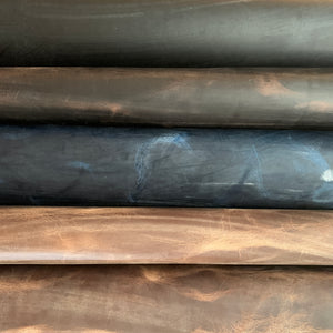 Mad Dog® is our signature trademarked Goat Leather. A unique and rare leather, Mad Dog® is produced on vegetable tanned farm reared African goats. Our signature recipe of natural oils and waxes used in the finishing, enhances the beauty of this unique and wild animal showcasing its unique grain pattern, resulting in a rich, aniline leather that ages beautifully and makes each article uniqu