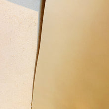 Load image into Gallery viewer, This Natural, Calf Lining leather has an extremely high veg content giving the leather an excellent, crusp cut edge. This leather has a semi-firm handle, yet supple hand feel .
